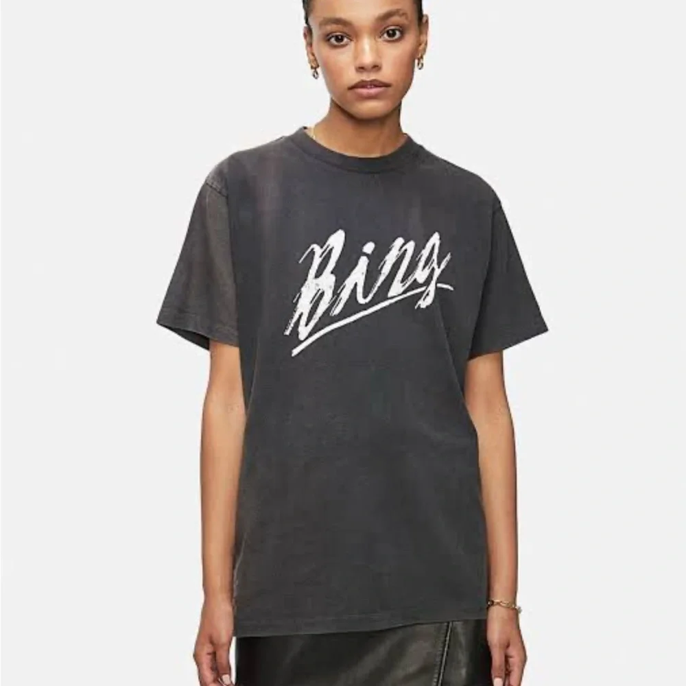 Anine Bing “Lili Tee” Basic Black Short Sleeve - Picture 4 of 7